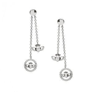 Double Claddagh Earrings