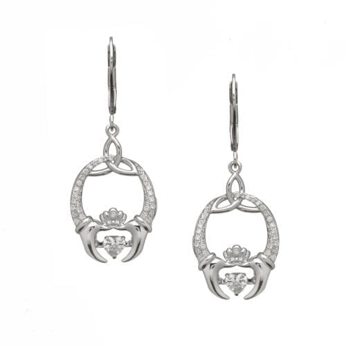 Dancing Stone Silver Earrings